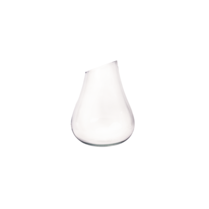 VASE VINTAGE TRANSPARANT EN VERRE 20x16x16CM