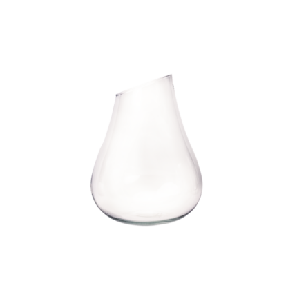 VASE VINTAGE TRANSPARANT EN VERRE 24x19x19CM