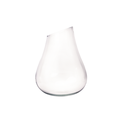 VASE VINTAGE TRANSPARANT EN VERRE 30x23x23CM