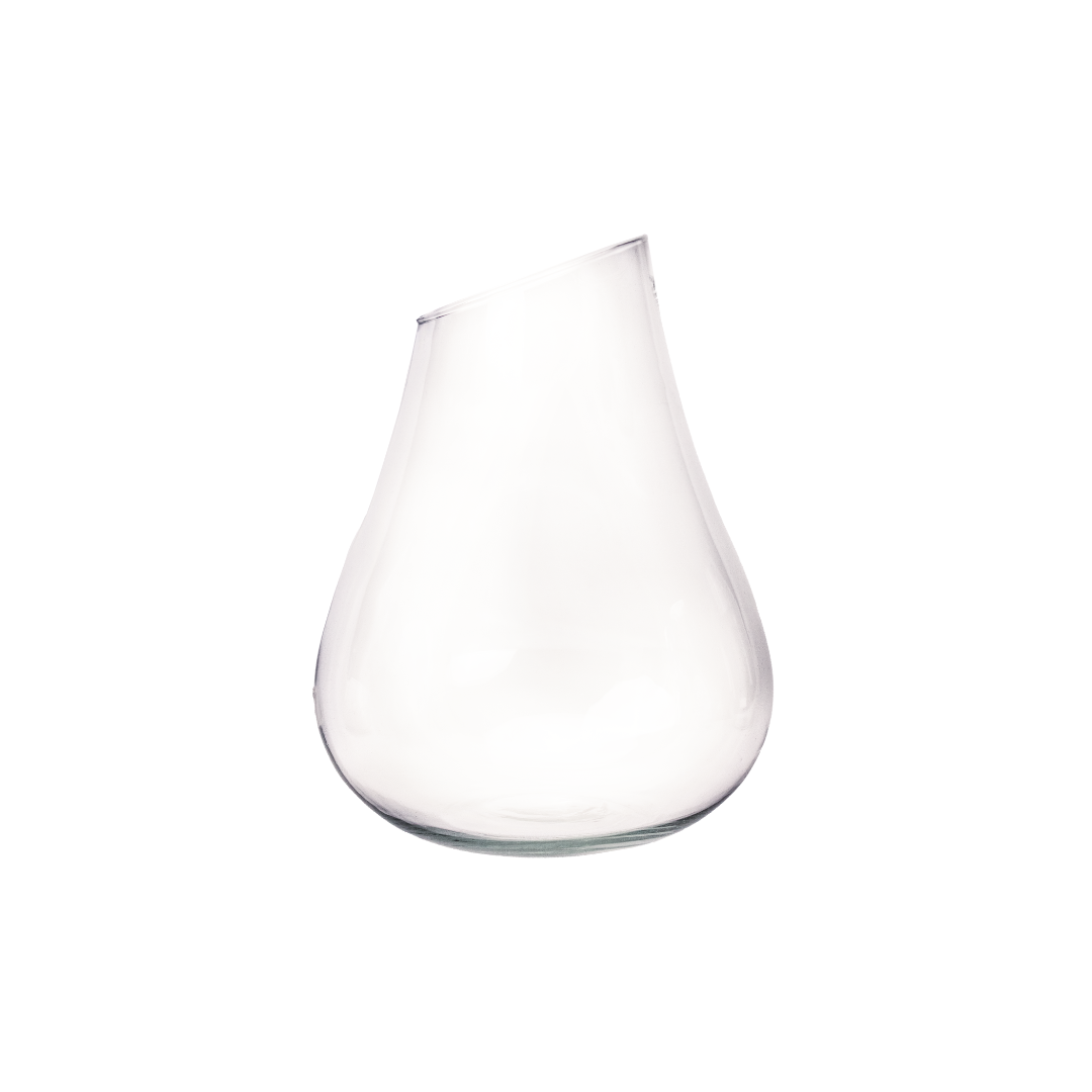 VASE VINTAGE TRANSPARANT EN VERRE 30x23x23CM VASE VINTAGE TRANSPARANT EN VERRE 30x23x23CM