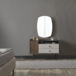 BALABA PACK LIT AVEC RANGEMENT+ 2 CHEVETS + COMMODE + MIROIR