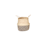 VETNAM PANIER OSIER BEIGE / NOIR  16x10x26 CM