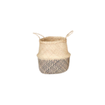 VETNAM PANIER OSIER BEIGE / NOIR  22x11x28 CM