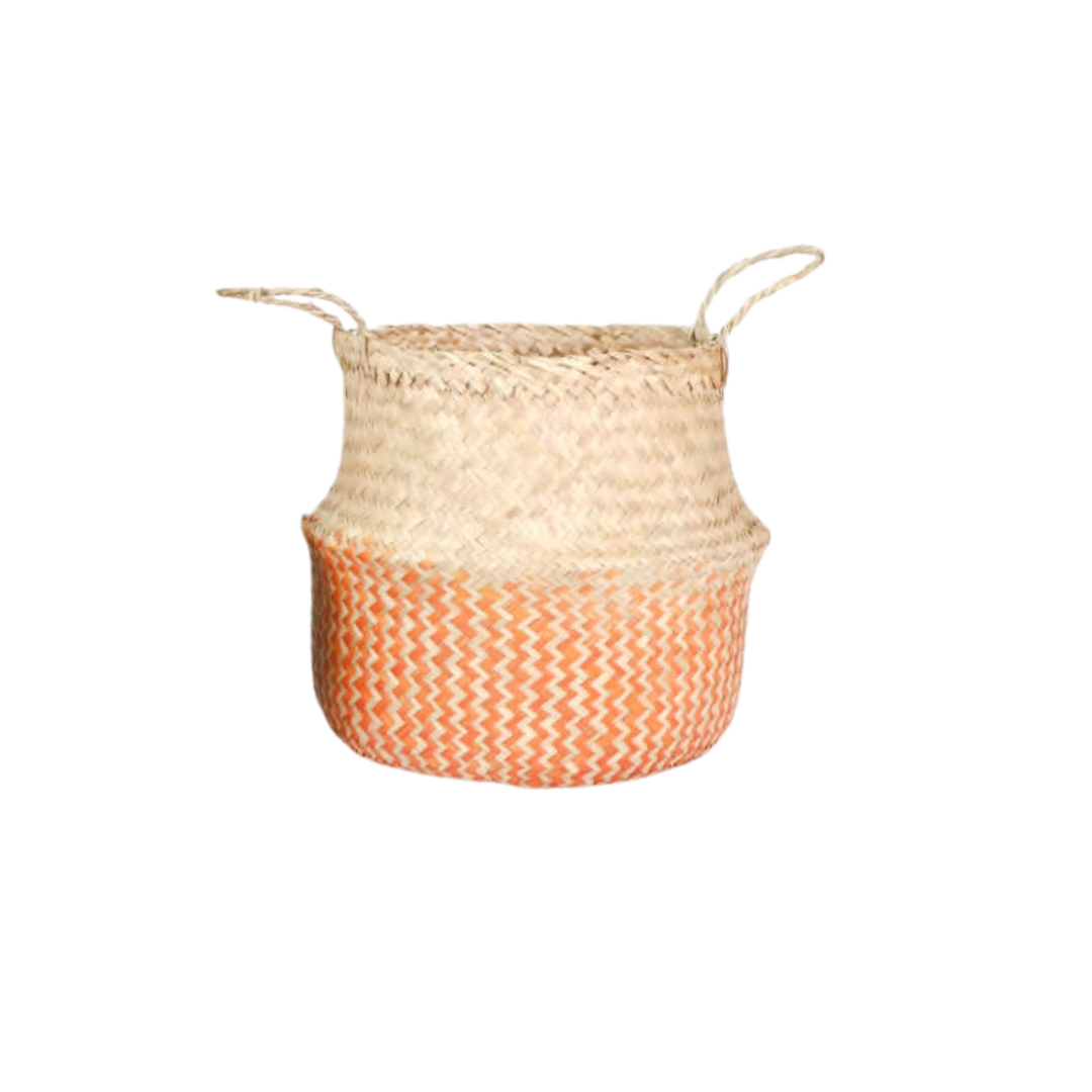 VETNAM PANIER OSIER BEIGE / ORANGE 30x16x40 CM VETNAM PANIER OSIER BEIGE / ORANGE 30x16x40 CM