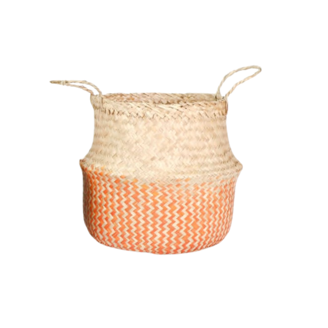 VETNAM PANIER OSIER BEIGE / ORANGE 40x19x51 CM VETNAM PANIER OSIER BEIGE / ORANGE 40x19x51 CM