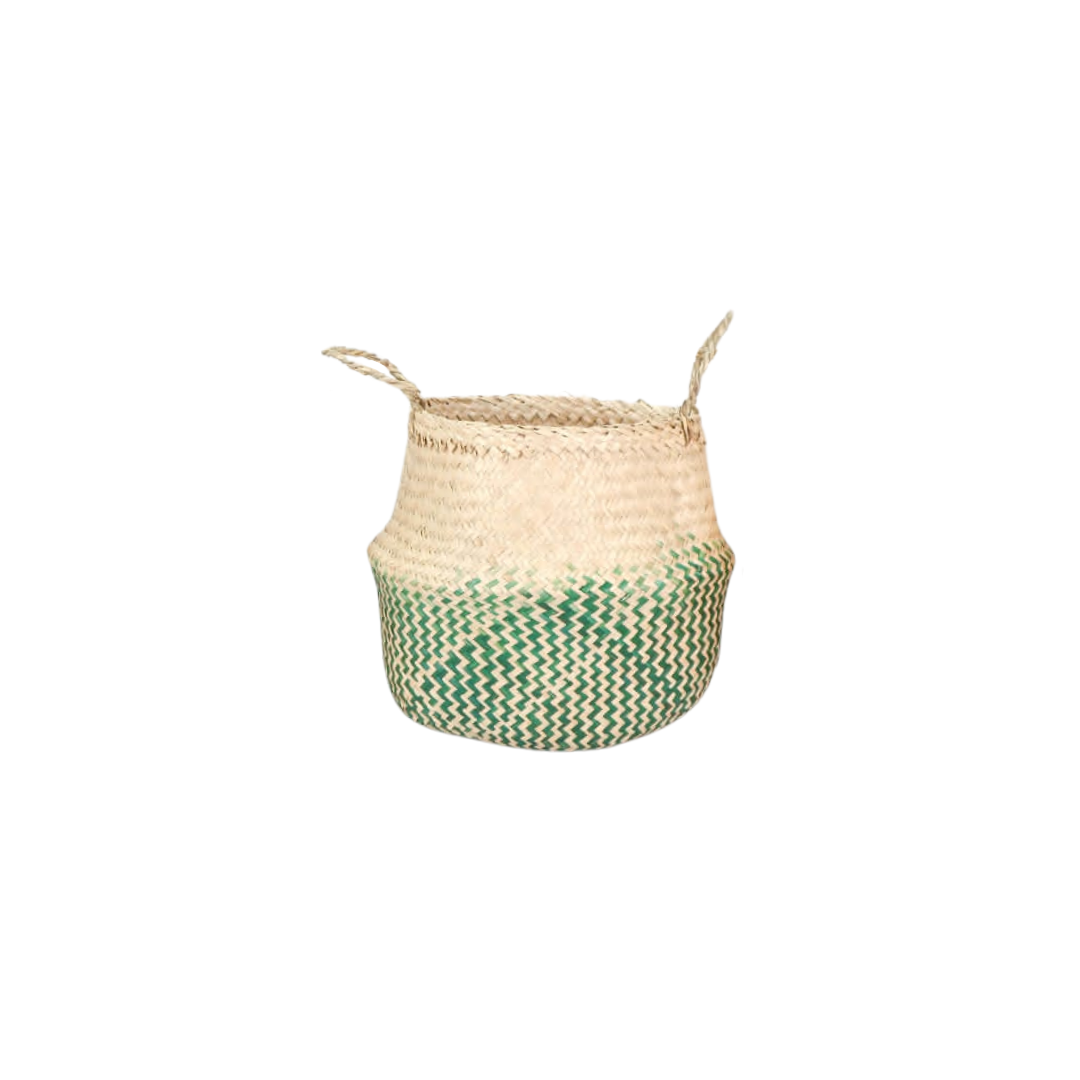 VETNAM PANIER OSIER BEIGE / VERT 22x11x28 CM VETNAM PANIER OSIER BEIGE / VERT 22x11x28 CM