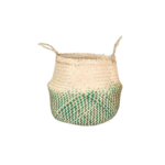 VETNAM PANIER OSIER  BEIGE / VERT 30x16x40 CM