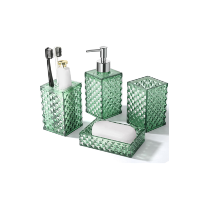VIRO ENSEMBLE D'ACCESSOIRES SALLE DE BAIN EN ACRYLIQUE 5 PCS