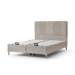 WINART LIT AVEC RANGEMENT + MATELAS+ LINGE DE LIT - Anthracite, 160X200