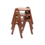 SET 3 KAYMIT TABLE GIGOGNE  MARRON 35X35X40 CM
