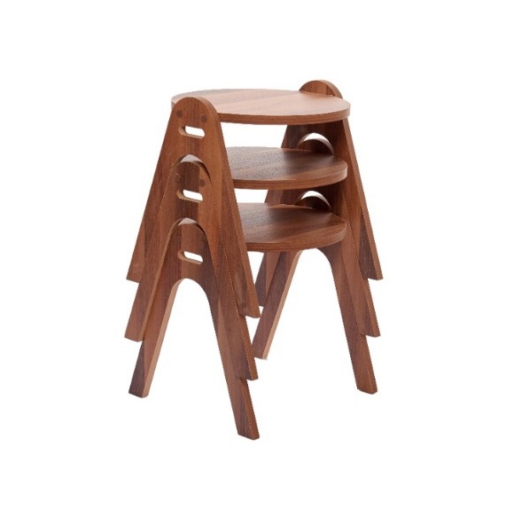SET 3 KAYMIT TABLE GIGOGNE MARRON 35X35X40 CM SET 3 KAYMIT TABLE GIGOGNE MARRON 35X35X40 CM