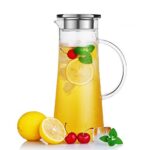 CARAFE EN VERRE TRANSPARANT TETE INOX 20 CM