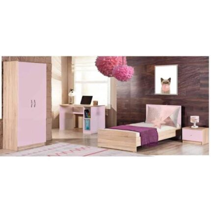 PACK HAPPY LIT + SOMMIER + CHEVET + BUREAU