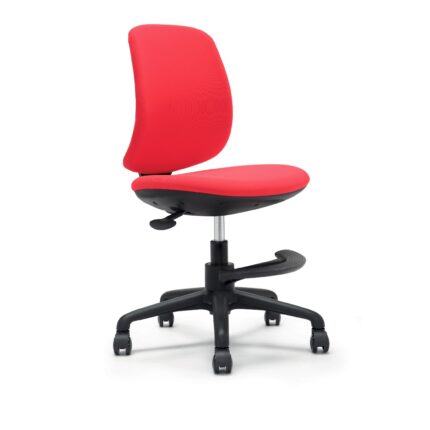 SMART CHAISE OPERATEUR NOIR TISSU ROUGE