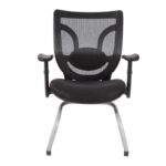 FAUTEUIL VISITEUR SIMON EN MESH NOIR