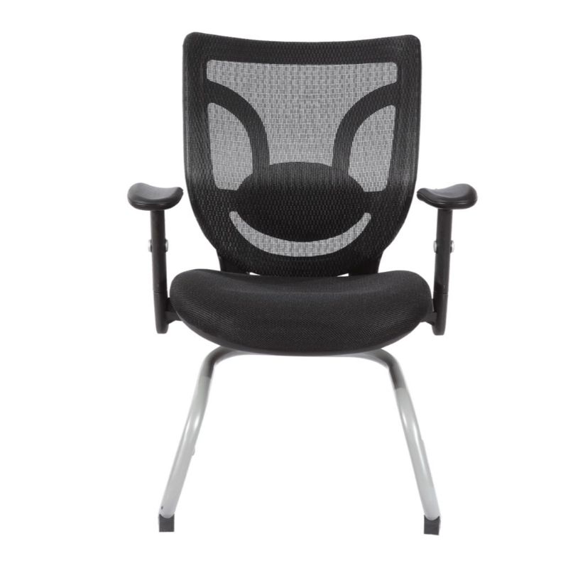 FAUTEUIL VISITEUR SIMON EN MESH NOIR FAUTEUIL VISITEUR SIMON EN MESH NOIR