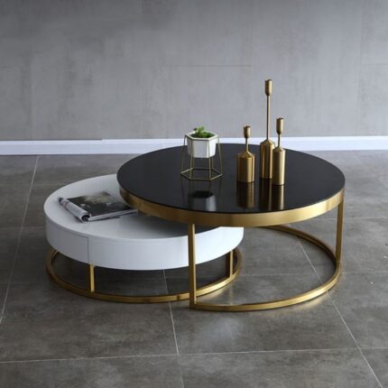 TABLE BASSE DENIS NOIR ET BLANC