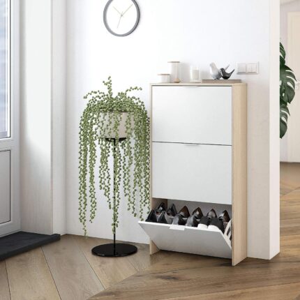 ZAPATEROS MEUBLE CHAUSSURES BLANC 3 PORTES
