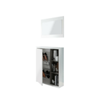 ZAPATEROS MEUBLE CHAUSSURES HALL  BLANC AVEC MIROIR
