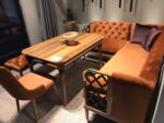 ZUMUROUD TABLE CUISINE CORNER + CHAISE + POUF