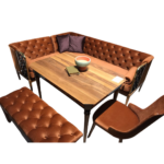 ZUMUROUD TABLE CUISINE CORNER + CHAISE + POUF