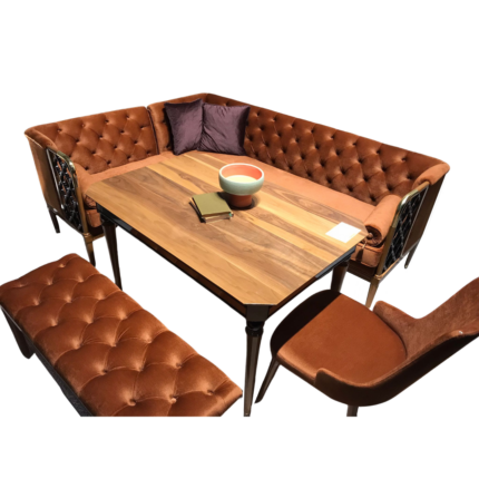 ZUMUROUD TABLE CUISINE CORNER + CHAISE + POUF