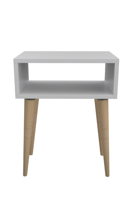 TABLE CHEVET COL BLANC