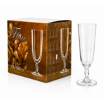 SET 6PCS VERRES FLUTE EN VERRE