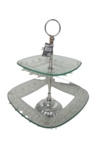 SERVITEUR GATEAU 2 NIVEAUX 29,5X29,5/21X21 CM