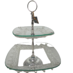 SERVITEUR GATEAU 2 NIVEAUX 29,5X29,5/21X21 CM