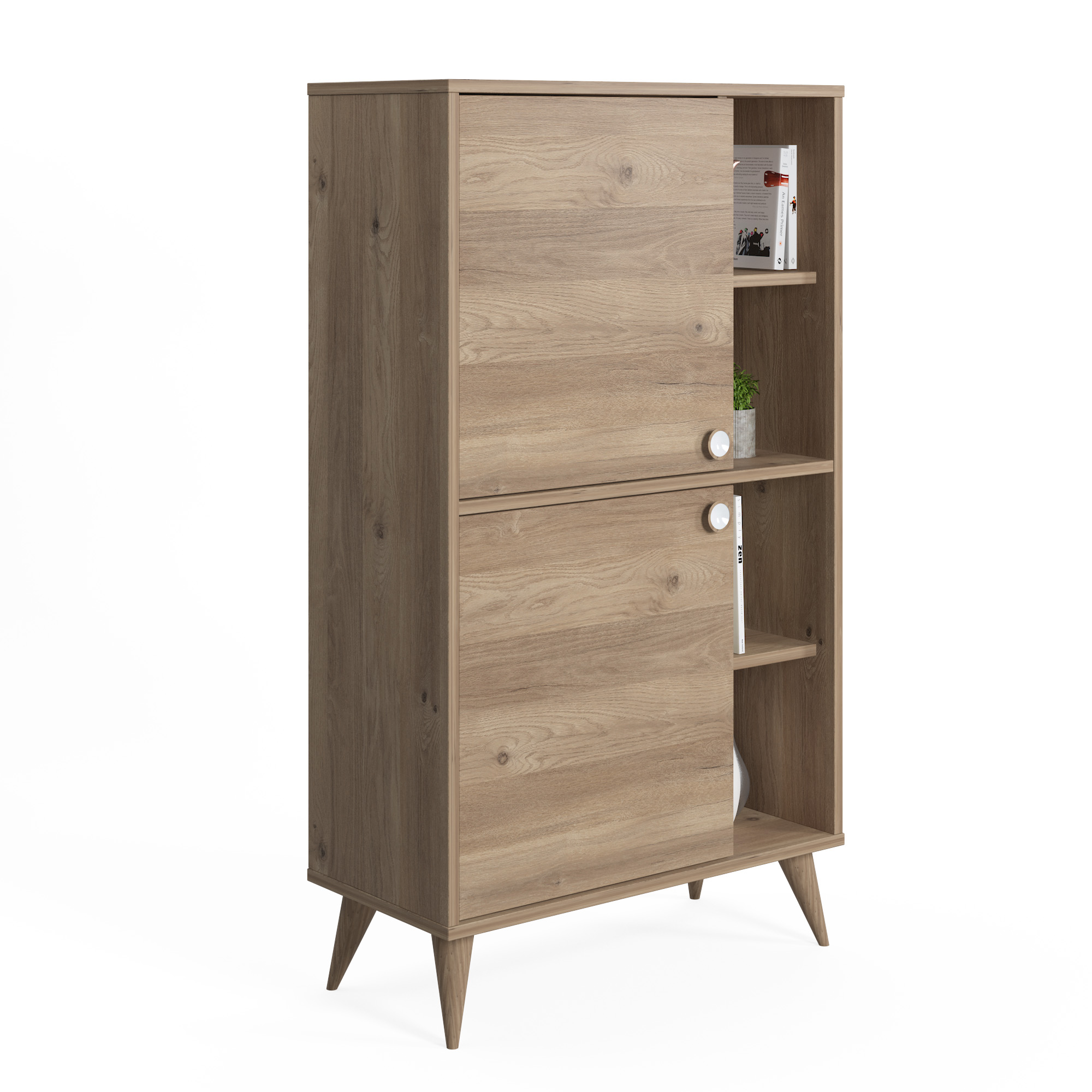 VEGA  MEUBLE DE RANGEMENT AVEC  ETAGERE  VARNA OAK