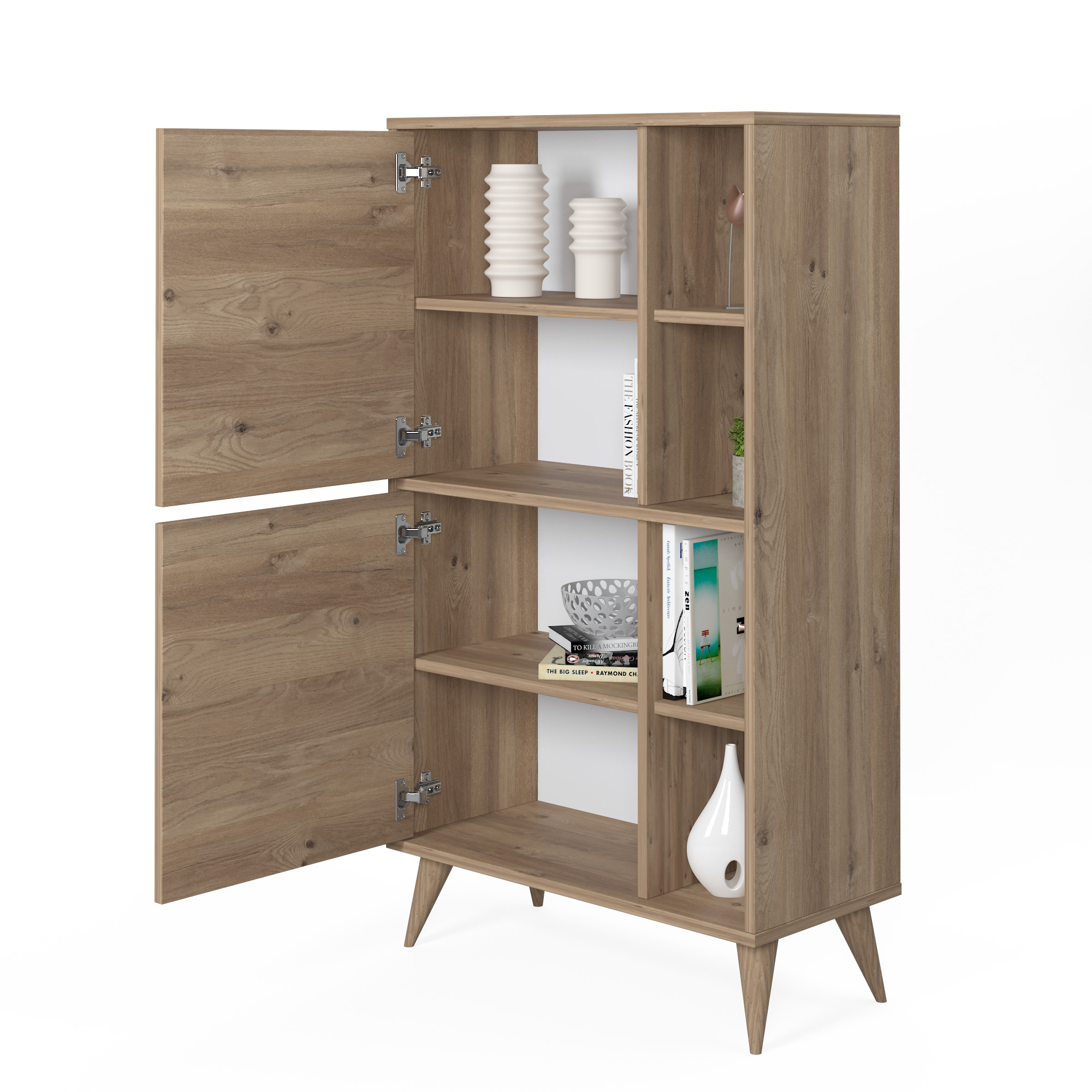 VEGA  MEUBLE DE RANGEMENT AVEC  ETAGERE  VARNA OAK