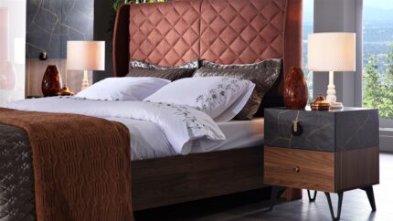 ROSSINI  PACK LIT160*200+2CHEVET+COMODE+MIROIR
