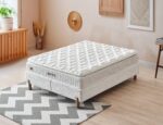 BOHEM SOMMIER 160x200CM AVEC RANGEMENT + 2 CHEVETS+MATELAS BOHEM