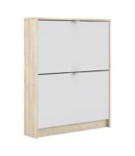 MEUBLE CHAUSSURES AVEC 2 PORTES STRUCTURE BLANC