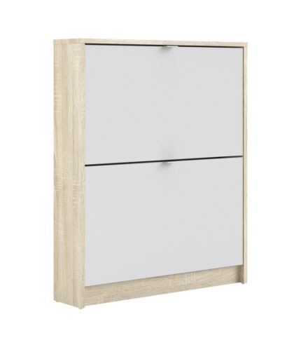 MEUBLE CHAUSSURES AVEC 2 PORTES STRUCTURE BLANC