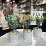 POT CERAMIQUE AV PLANTE ARTIF 10x11/30 a  40