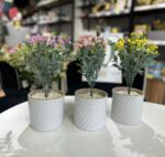 POT CERAMIQUE AV PLANTE ARTIF 10x11/30 a  40 – Image 2