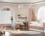 BONO PINK LIT BÉBÉ AVEC RANGEMENT – Image 3